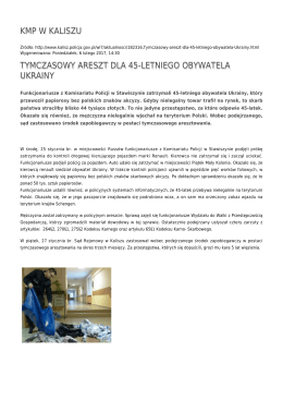 kmp w kaliszu tymczasowy areszt dla 45