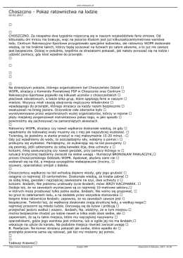 Choszczno - Pokaz ratownictwa na lodzie