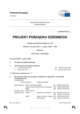 PL PL PROJEKT PORZĄDKU DZIENNEGO