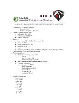 REGULAMIN HALOWEGO PUCHARU DOLNEGO ŚLĄSKA W