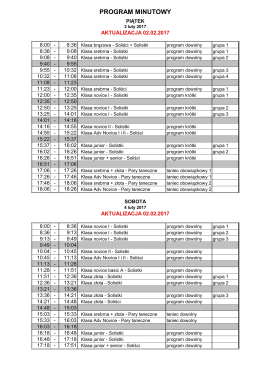 Program minutowy