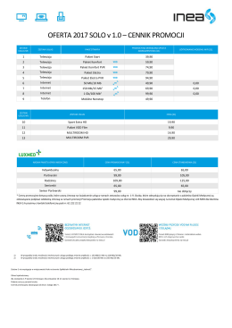 OFERTA 2017 SOLO v 1.0 – CENNIK PROMOCJI