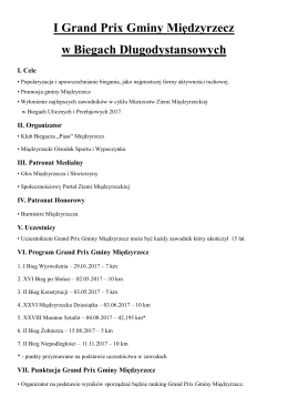 I Grand Prix Gminy Międzyrzecz w Biegach Długodystansowych