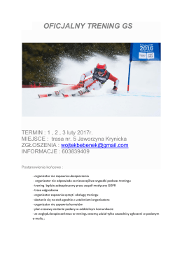 oficjalny trening gs