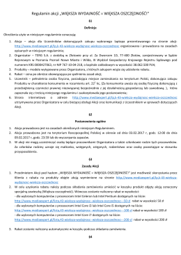 Regulamin akcji „WIĘKSZA WYDAJNOŚĆ