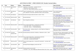 &bdquo;KULTURALNA ZIMA&rdquo; - FERIE ZIMOWE 2017