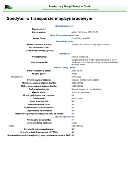 Spedytor w transporcie międzynarodowym