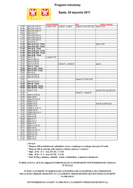 PROGRAM MINUTOWY