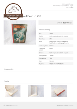 ZIEMIA - W. Maxwell Reed - 1938