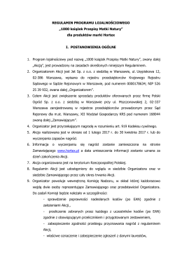 regulamin programu lojalnościowego &bdquo;smak nagr&oacute;d&rdquo;