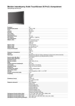 Monitor interaktywny Avtek TouchScreen 55 Pro2 z