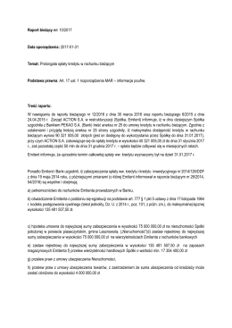 Raport bieżący nr: 10/2017 Data sporządzenia: 2017