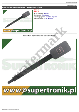 Klawiatura membranowa 1 klawisz l=75mm