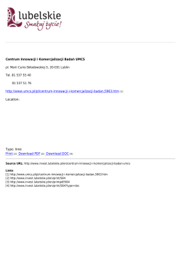 Centrum Innowacji i Komercjalizacji Badań UMCS