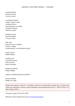 zajrzałem w biust Matce Boskiej — Gramofon