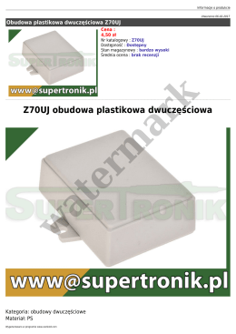 Z70UJ obudowa plastikowa dwuczęściowa