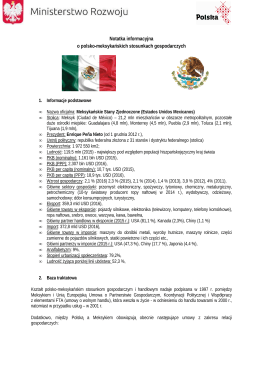 Stosunki gospodarcze z Meksykiem