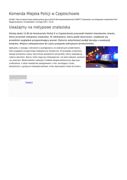 Generuj PDF - Komenda Miejska Policji w Częstochowie