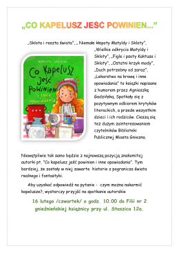 czytaj dalej - Biblioteka Publiczna Miasta Gniezna