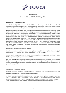 ZAŁĄCZNIK NR 1 do Raportu bieżącego 6/2017 z dnia 3 lutego