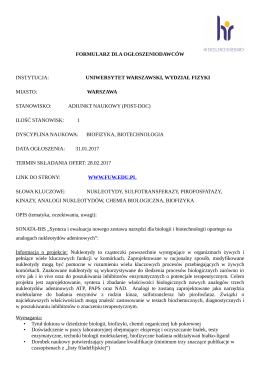 Adiunkt naukowy (post-doc)