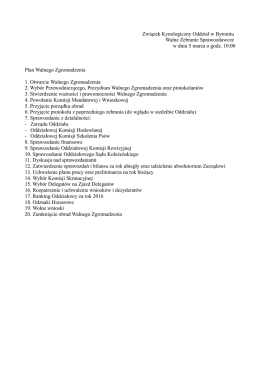 Plan Walnego Zgromadzenia