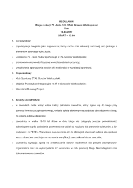 Regulamin - KalendarzBiegowy.pl