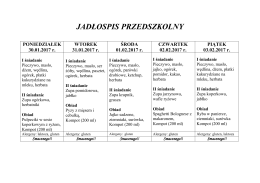 JADŁOSPIS PRZEDSZKOLNY