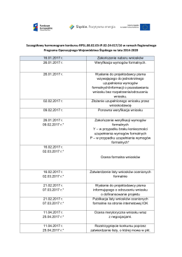 Szczeg&oacute;łowy harmonogram konkursu RPSL.08.02.03-IP.02-24