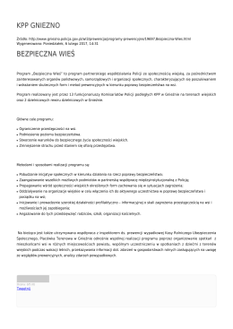KPP GNIEZNO BEZPIECZNA WIEŚ
