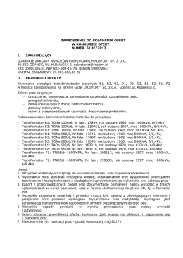 zaproszenie do składania ofert w konkursie ofert numer 6/ue/2017 i