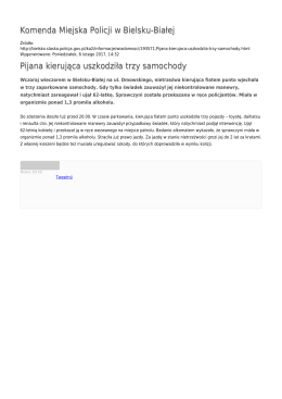 Generuj PDF - Komenda Miejska Policji w Bielsku