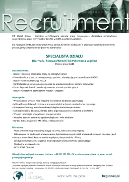 specjalista działu