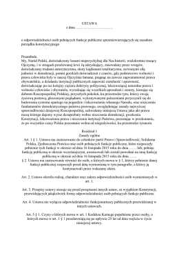 ustawę rozliczeniową - Stowarzyszenie Sowa