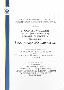 Stanisława Malarskiego - Wyższa Szkoła Humanitas