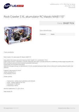 Rock Crawler 3 XL akumulator RC Maisto MAI81157
