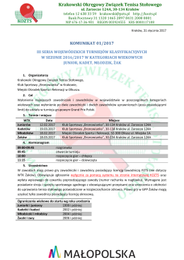 12.02 Krak&oacute;w III WTK Junior&oacute;w
