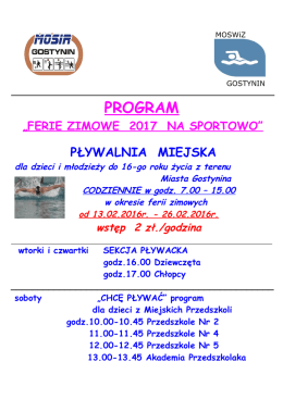 program - Gmina Miasta Gostynina