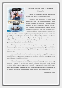 &bdquo;Odyseusze. Gwiazda Morza&rdquo; &ndash; Agnieszka Stelmaszyk.