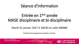 PPT s&eacute;ance d`information MASE disciplinaire et bi