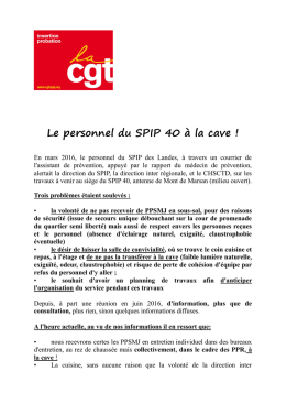 Le personnel du SPIP 40 &agrave; la cave !