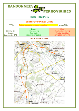fiche itineraire - Inventaires Ferroviaires De France