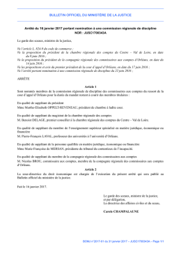 Arrêté du 16 janvier 2017 - textes justice