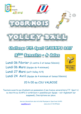 20 h 00 au CSU VALROSE