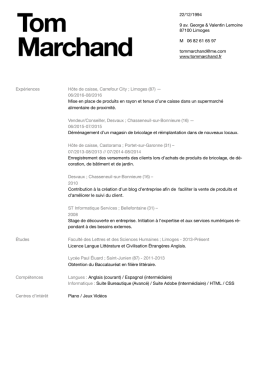 Tom Marchand CV