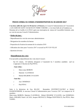 proces-verbal du conseil d`administration du 28 janvier 2017