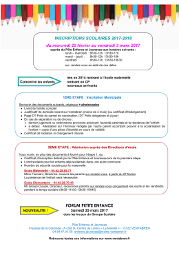 inscriptions scolaires + peri et extra-scolaires 2013-2014