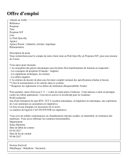 Offre d`emploi