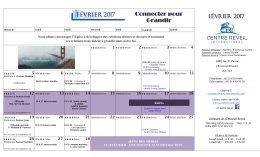 F&eacute;vrier 2017 - Centre R&eacute;veil International