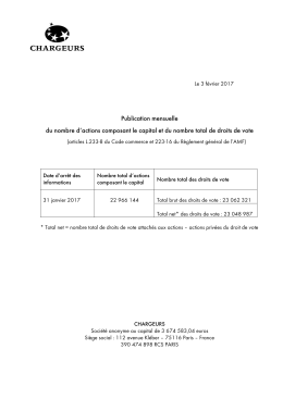 DDV declaration au 31 janvier 2017